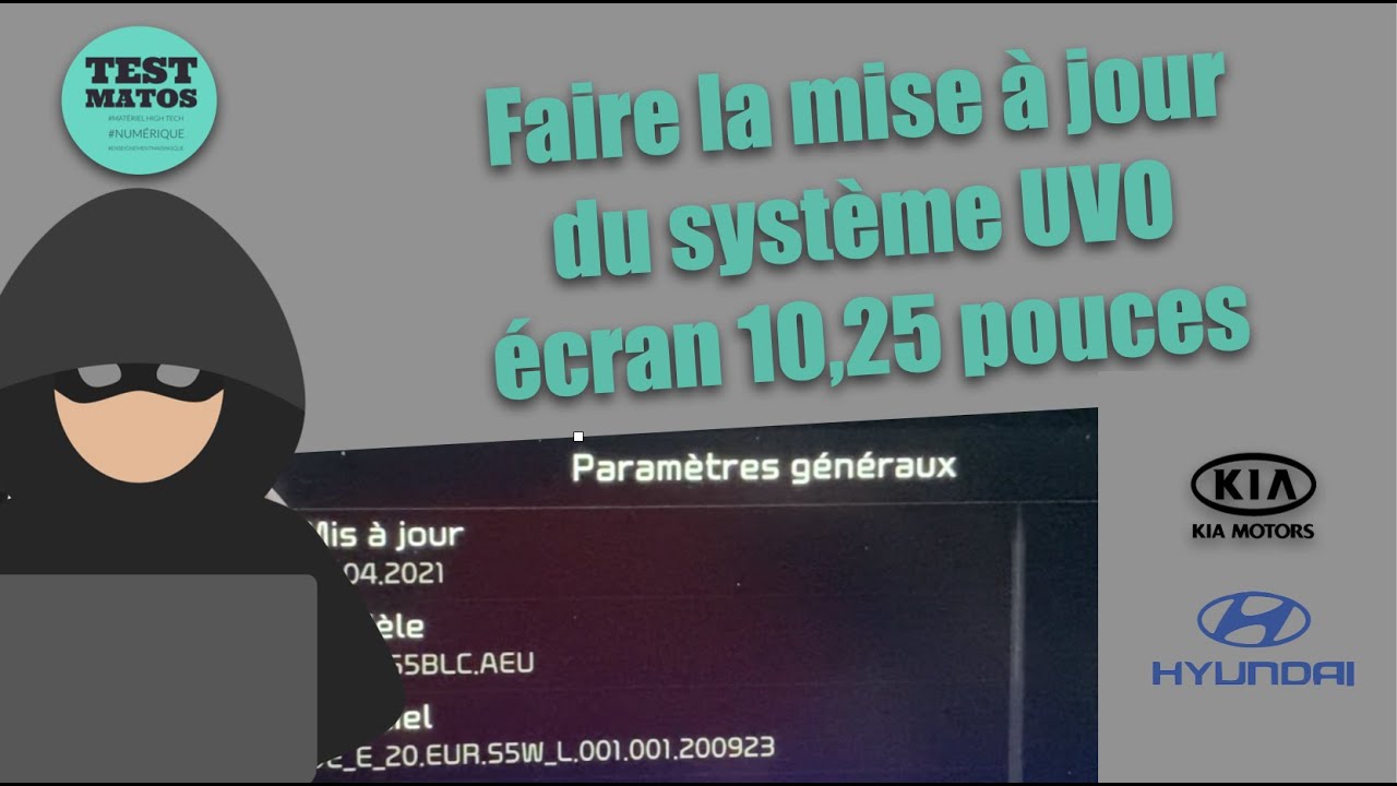 Mettre à jour son système UVO connect de la  voiture écran 10,25 pouces uniquement