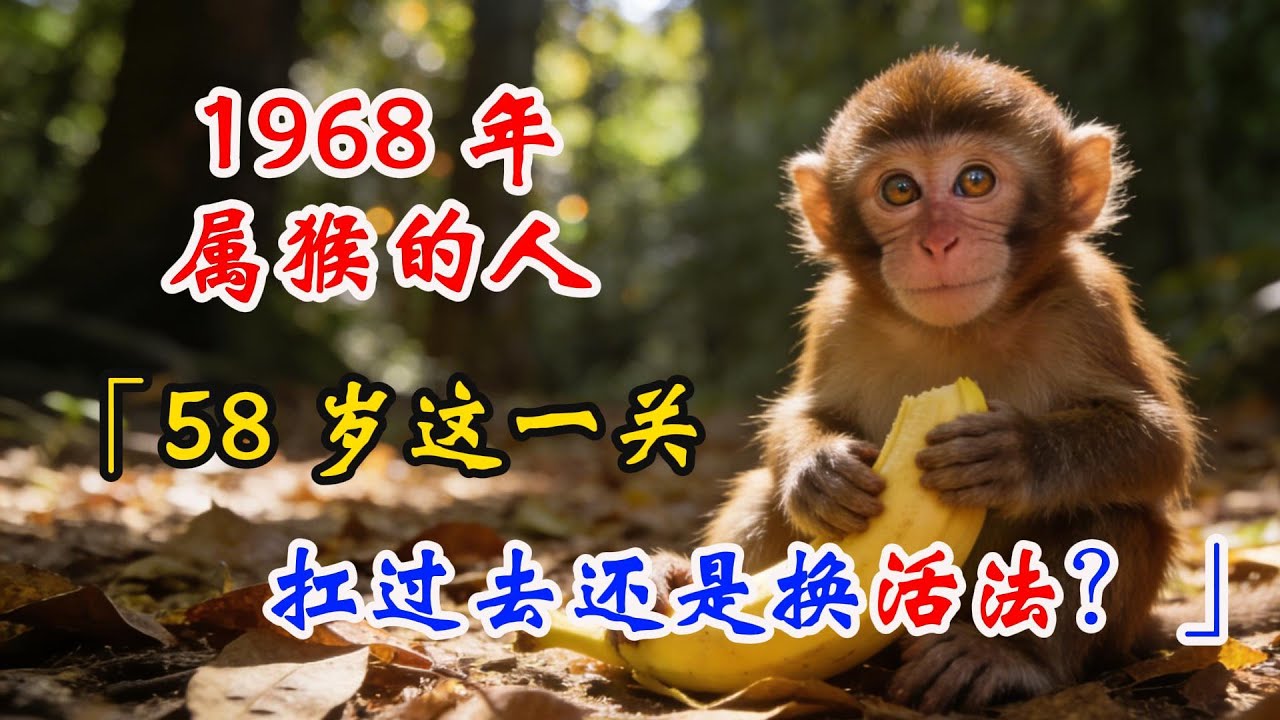 天机已动，1968 年属猴的人，58 岁这道坎，不是命苦，是要你换活法了