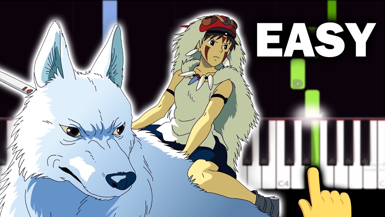 Princess Mononoke OST - The Legend of Ashitaka - EASY Piano tutorial