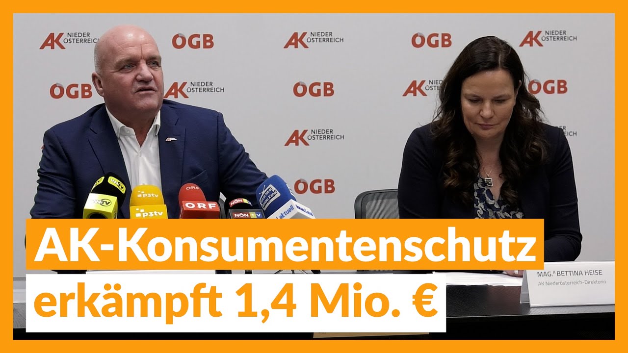 AK-Konsumentenschutz erk&auml;mpft 1,4 Mio. Euro
