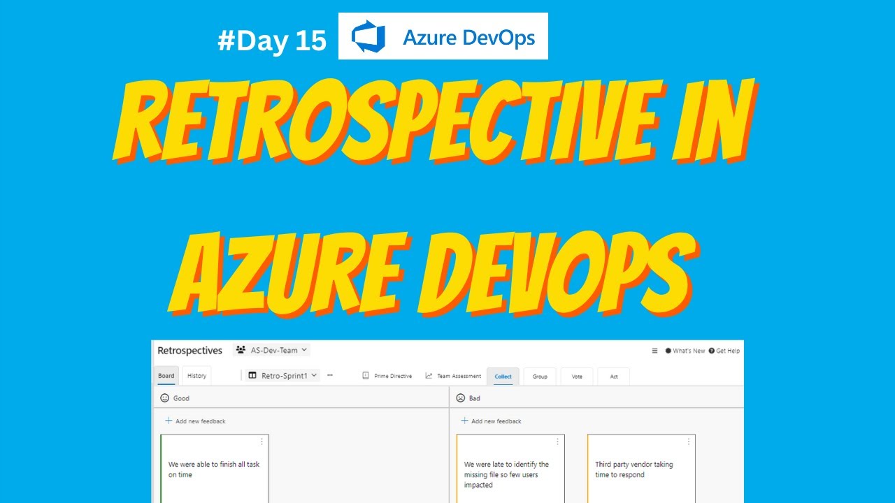 15.Retrospective meeting setup in azure DevOps boards