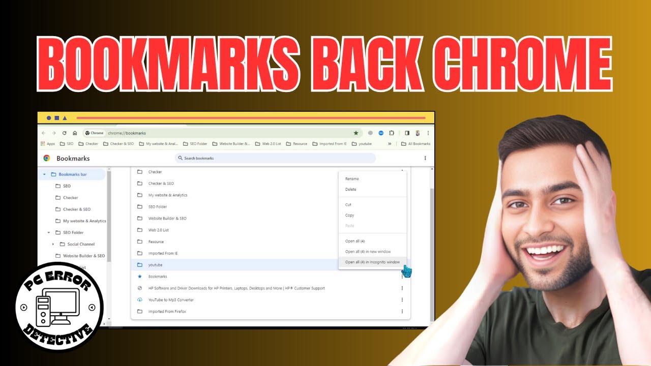 Как вернуть закладки в Chrome | Легкое восстановление избранного