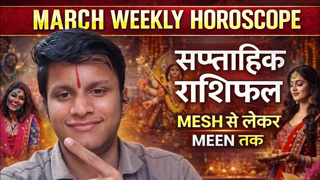 March Weekly Horoscope 2026🔥 | साप्ताहिक राशिफल | Mesh से लेकर Meen तक #rashifal #astrodevanshtiwari