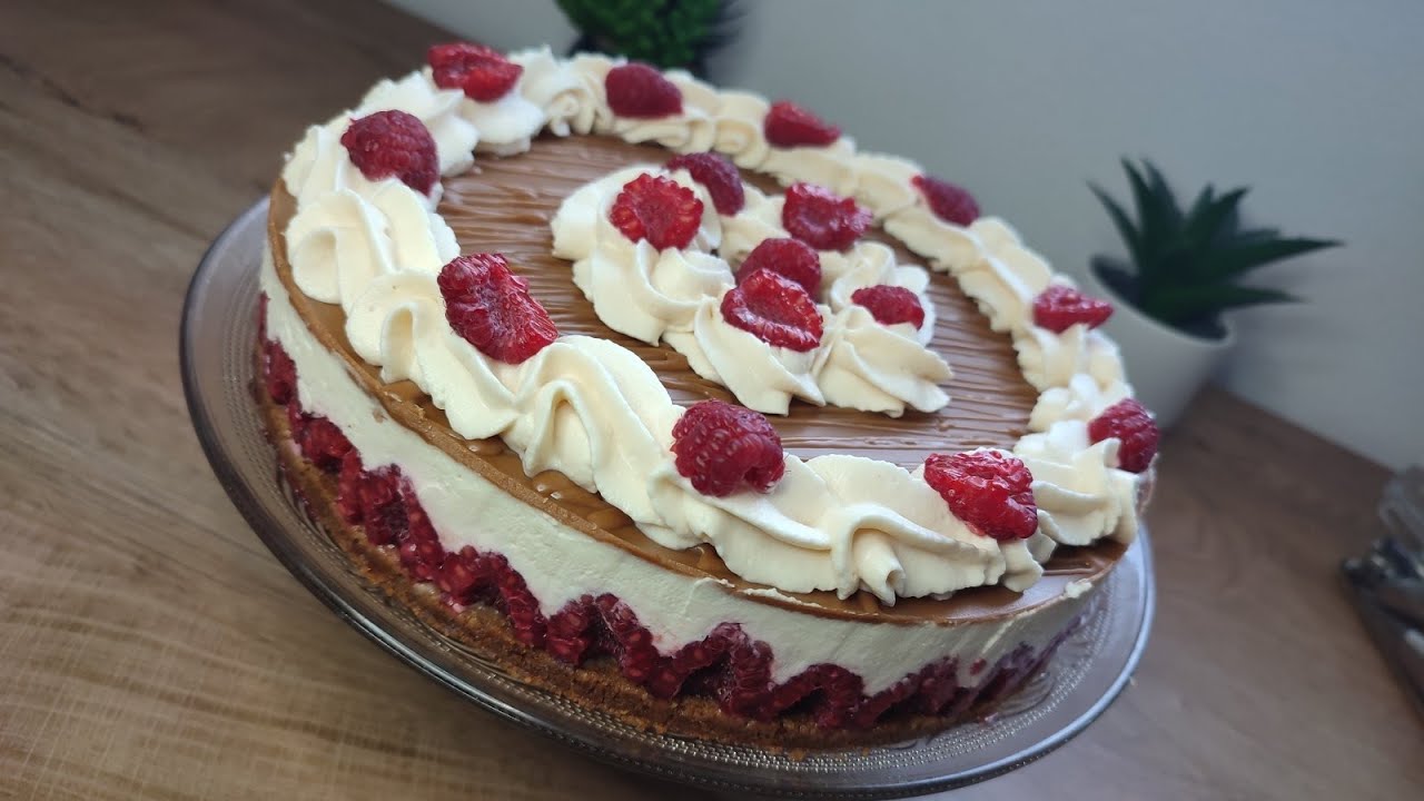 Recette cheesecake speculos et framboise sans cuisson sans gélatine facile et rapide
