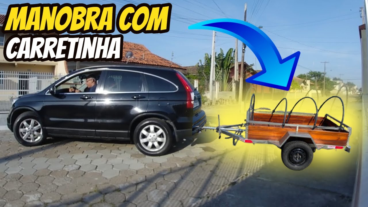 Estacionando o carro com a Carretinha Fazendinha