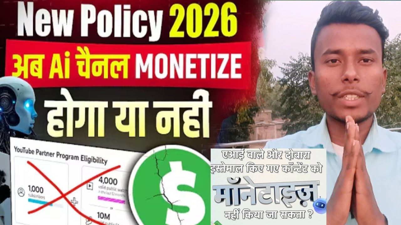 Ai वाले Monetize नहीं किया जा सकता है | YouTube Ka new Update | Channel Monetize kaise kare 