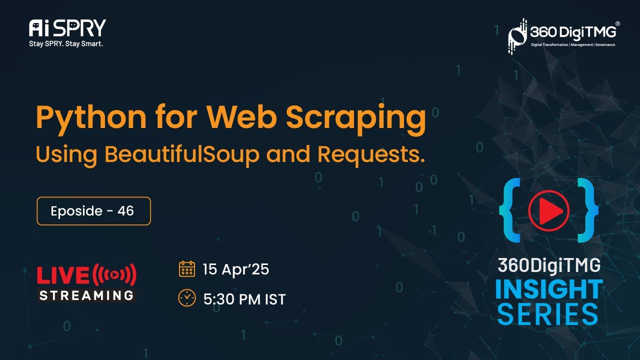 Python for Web Scraping – Using BeautifulSoup and Requests | 360DigiTMG