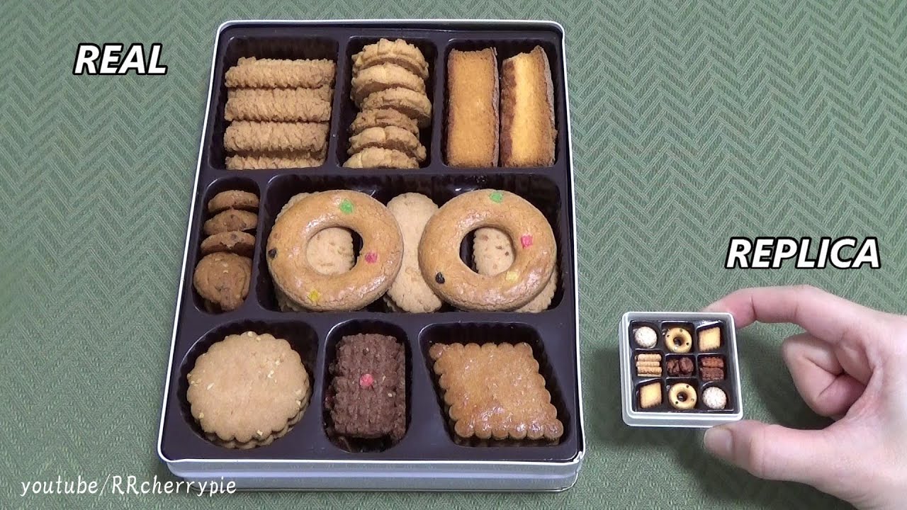 Replica and Real cookies 泉屋クッキー　ゴーフル 本物と比較