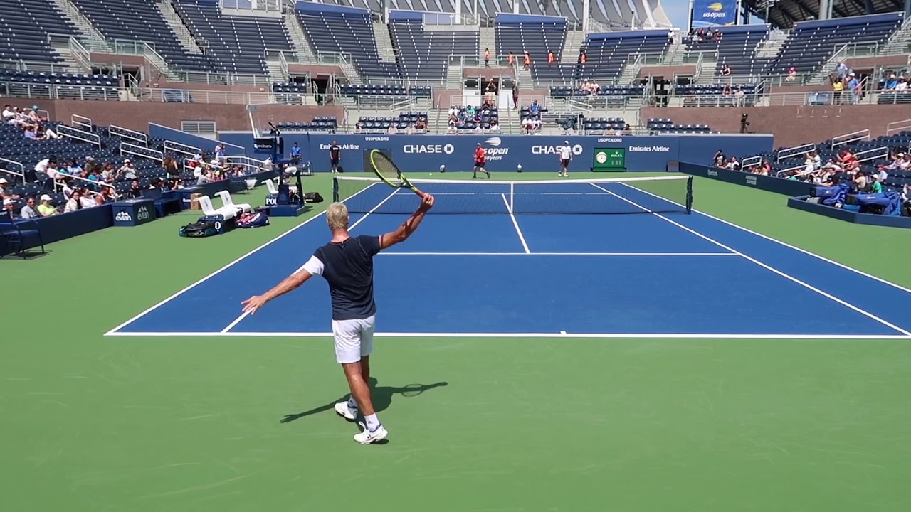 Richard Gasquet Consistency Training 2018 Court Level View (HD)