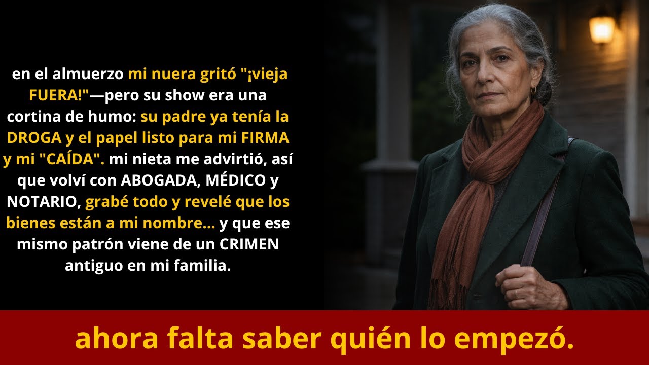 en el almuerzo mi nuera gritó "¡vieja FUERA!"—yo volví con ABOGADA y NOTARIO