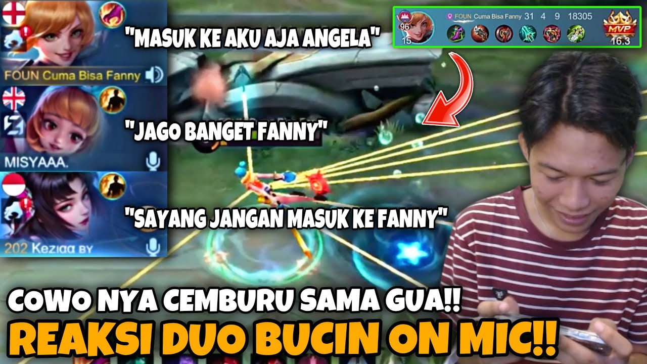 REAKSI DUO BUCIN ON MIC MELIHAT FANNY GUA!! COWONYA CEMBURU SAMA GUA!!