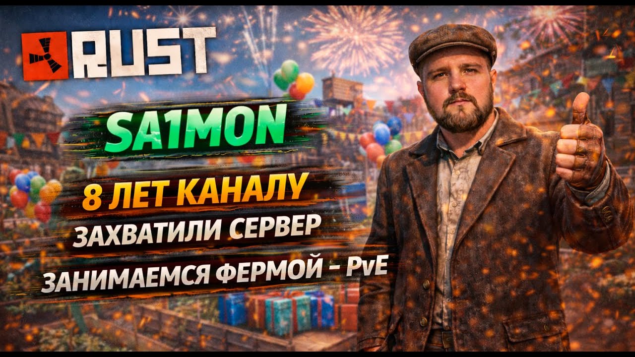 8 ЛЕТ КАНАЛУ - ПОЧТИ ЗАХВАТИЛИ СЕРВЕР PvE | Evolution PvE Rust #pve #rust #свойсервер