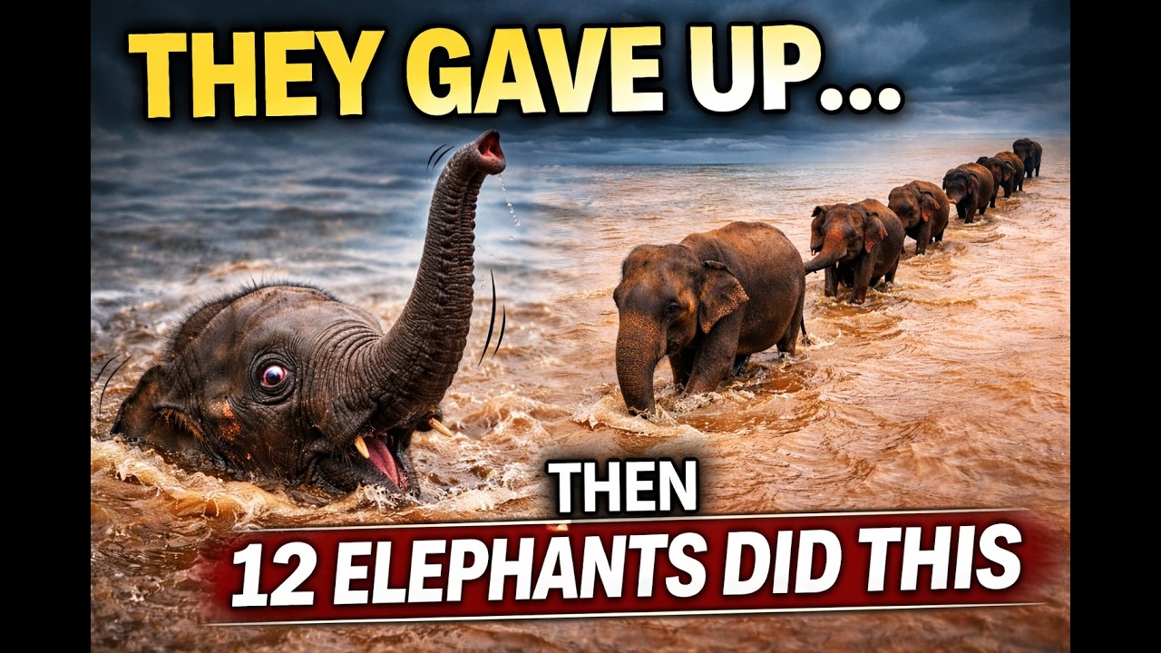 They Gave Up on the Drowning Baby… Then 12 Elephants Did THIS