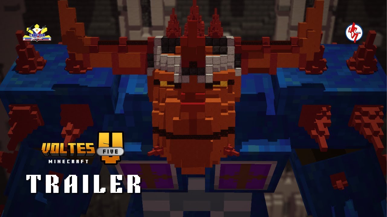 Voltes V versus Vaizanger: Voltes V Minecraft ボルテスV マインクラフト (Trailer) | Minecraft Animation