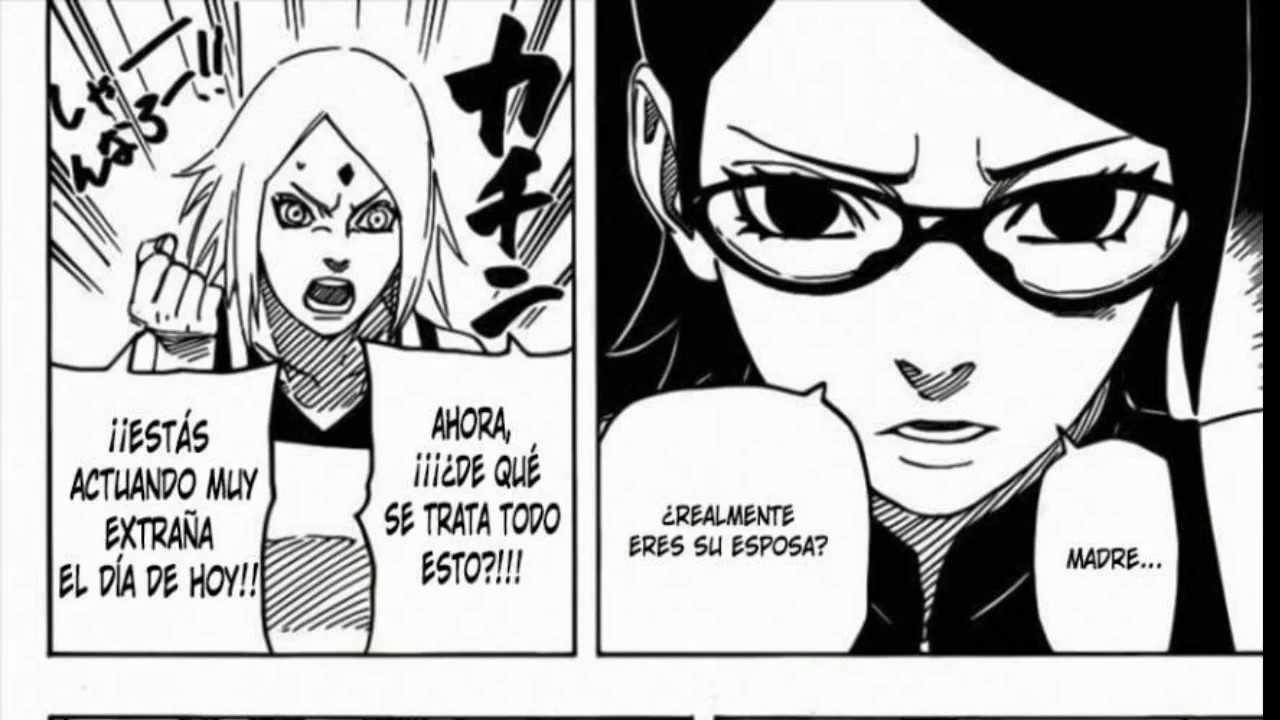 Sarada Uchiha conoce a su padre (sasuke)