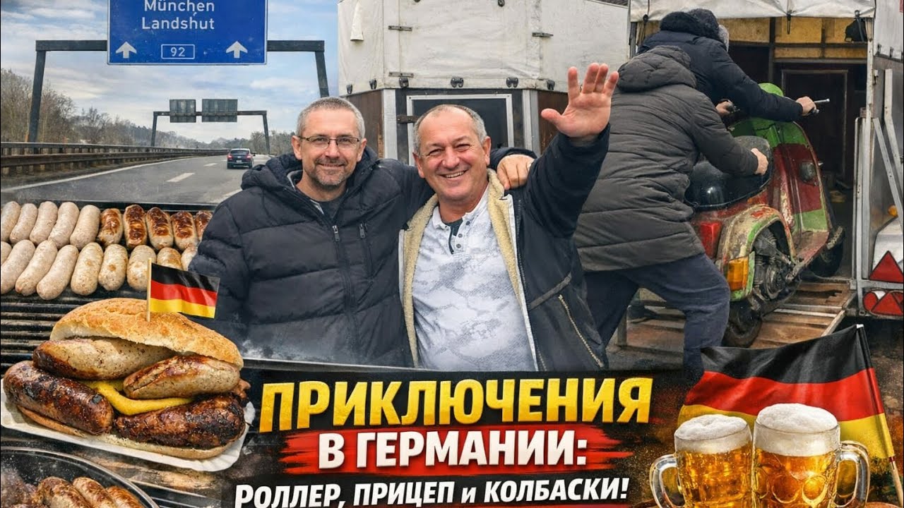 Влог про каникулы в Германии#купили прицеп#спасаем Веспу#и колбаски
