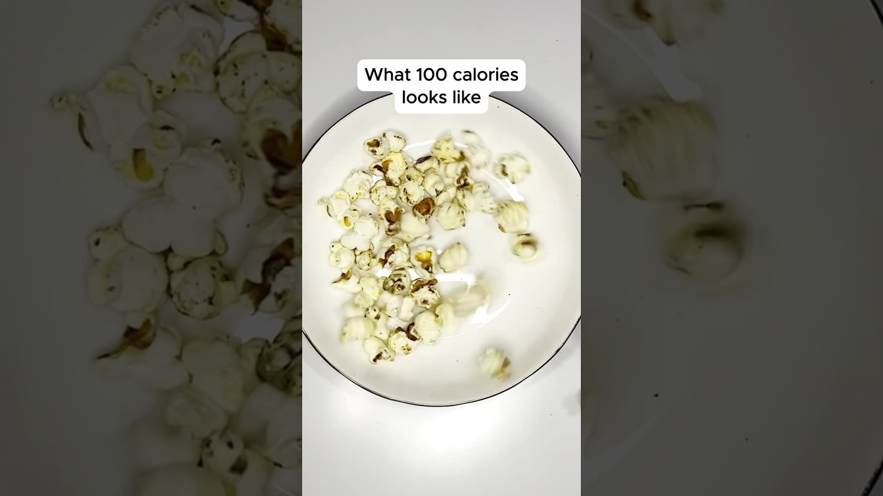 What 100 Calories of Popcorn Looks Like! #caloriedeficit #caloriecounting #calories #diet #calories