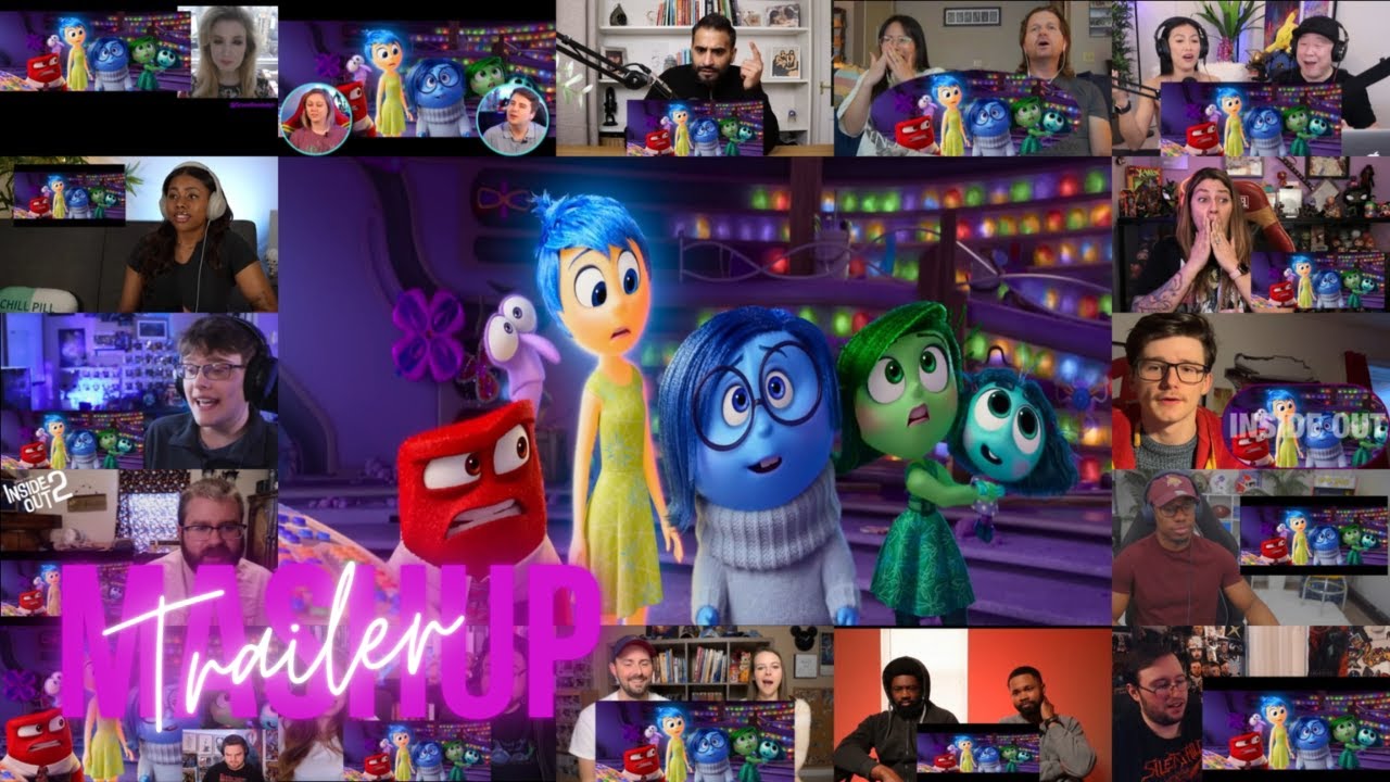 Inside Out 2 - Official Trailer Reaction Mashup 🥰😂 - Pixar - 2024