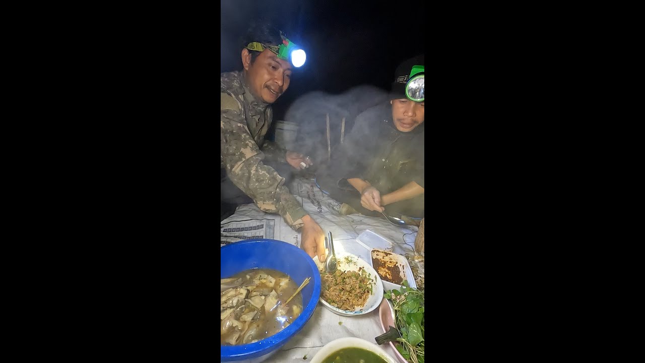 #สูบปลา ดูดปลา กินข้าวแลง บรรยากาศกลางทุ่งนา ตอนกลางคืน