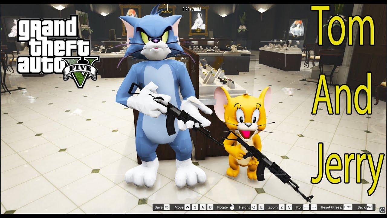 GTA 5 Mod - Tom And Jerry Plan To Robbery A Gold Store