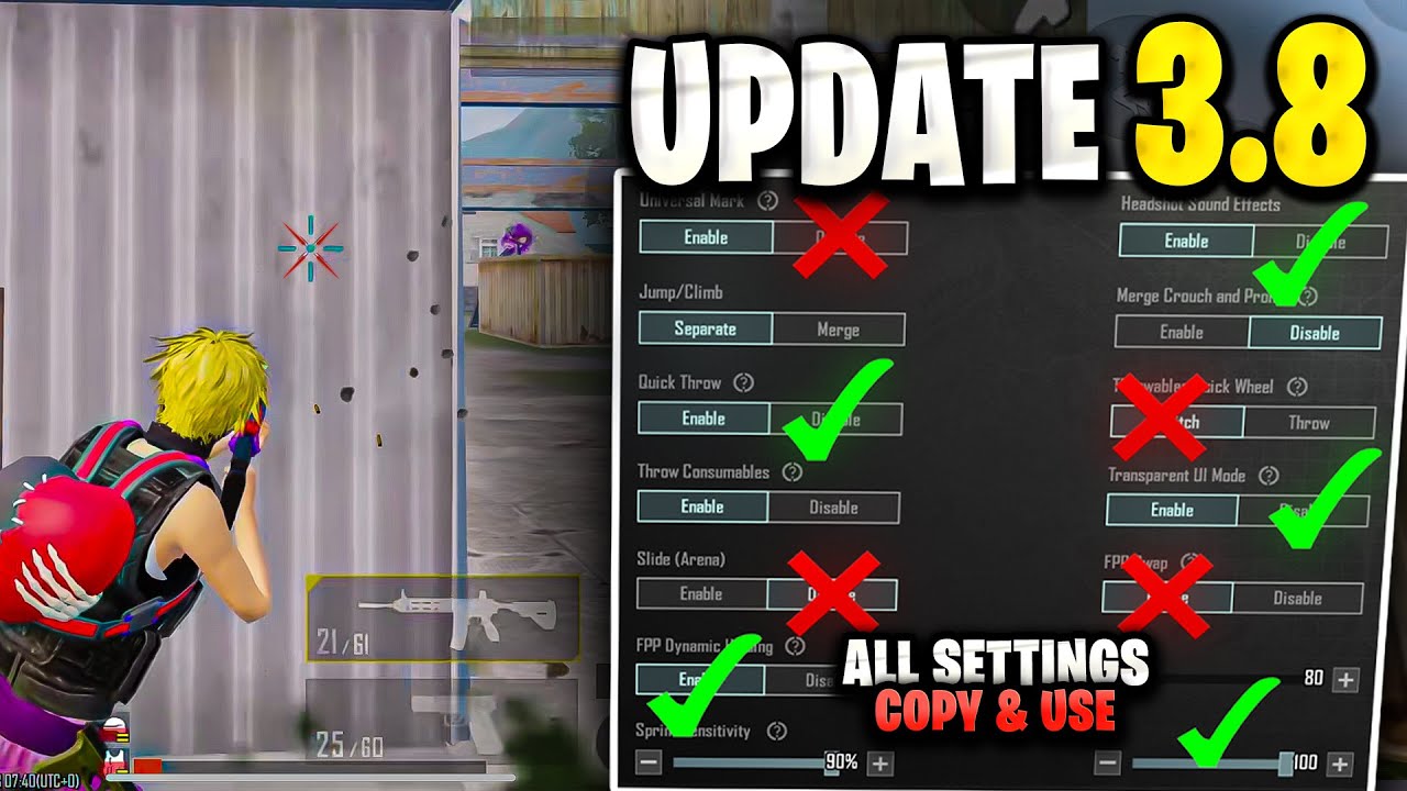 New Update 3.8 Best Settings & Sensitivity to Improve Headshots and Hip-Fire ✅❌ | PUBG MOBILE / BGMI