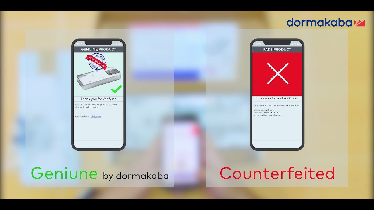 Verify genuine dormakaba product