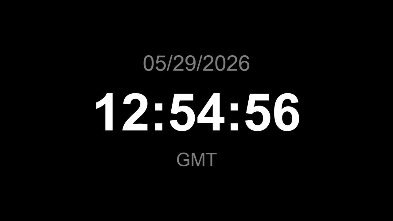 🔴 LIVE | Clock - GMT (Current time)