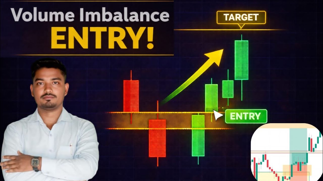 Volume Imbalance Entry Strategy | Perfect Entry & Target in Live Chart | ICT Trading Hindi 