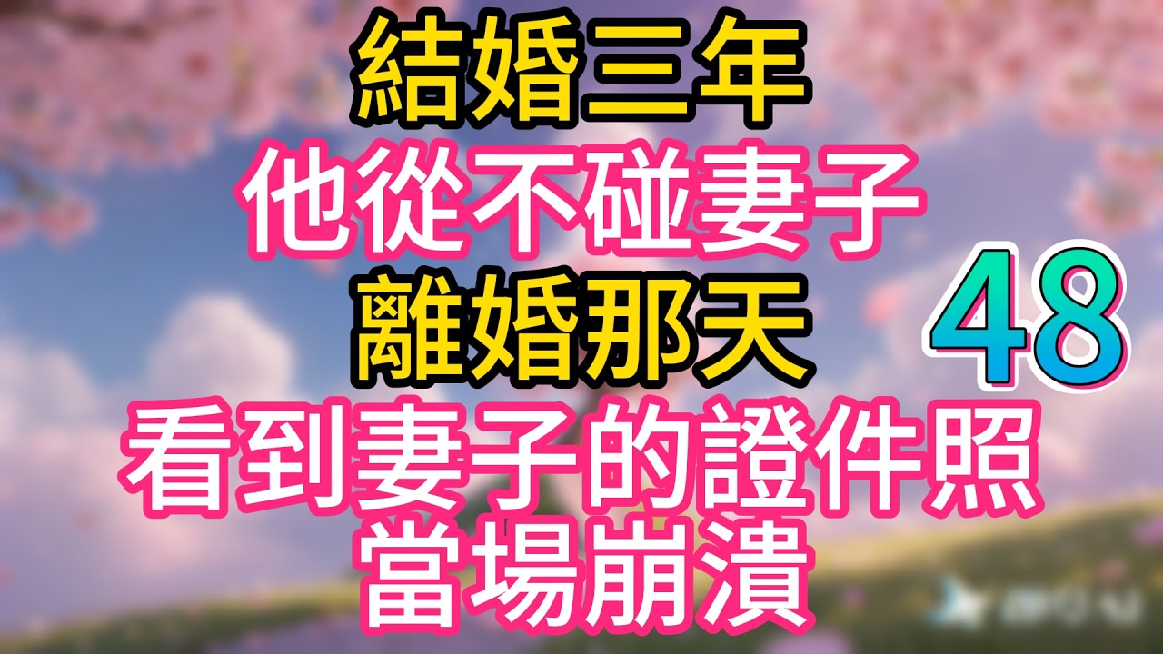 第四十八集：結婚三年，他從不碰妻子，離婚那天，看到妻子的證件照，當場崩潰