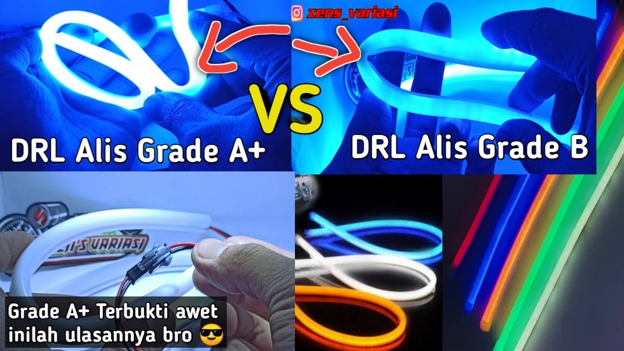 Perbedaan Lampu Led DRL Alis grade A dan Grade B, Tips memilih alis terang kwalitas bagus