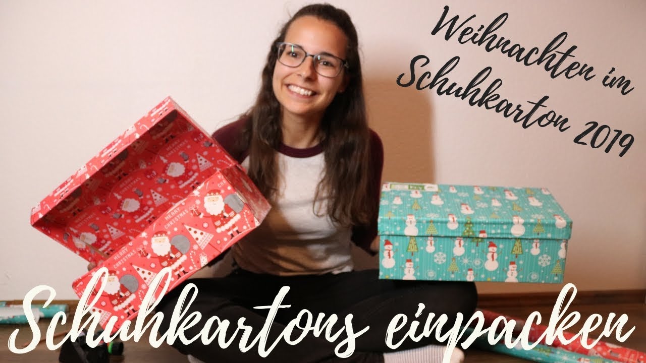 *Schuhkarton in Geschenkpapier einpacken* WiS