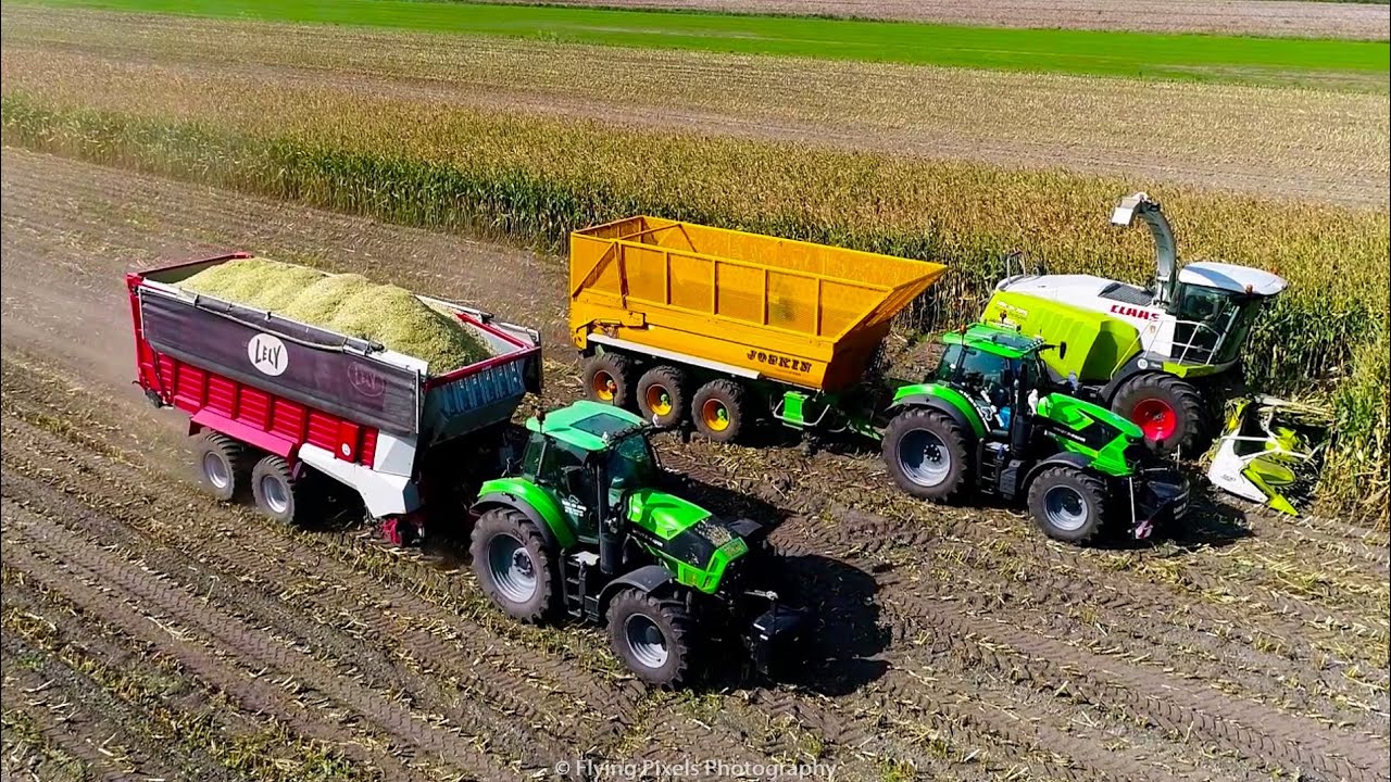 Mais hakselen | Chopping corn | Mais h&auml;ckseln | 3 x Deutz-Fahr | Joskin | CLAAS | Maisoogst 2020