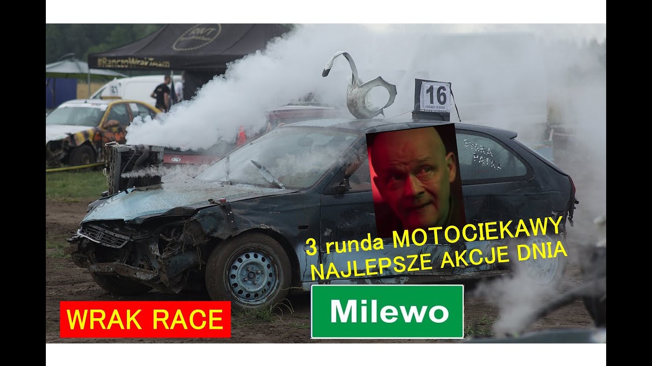 WRAK RACE MILEWO 3 runda MOTOCIEKAWY najlepsze akcje dnia 2021.07.04
