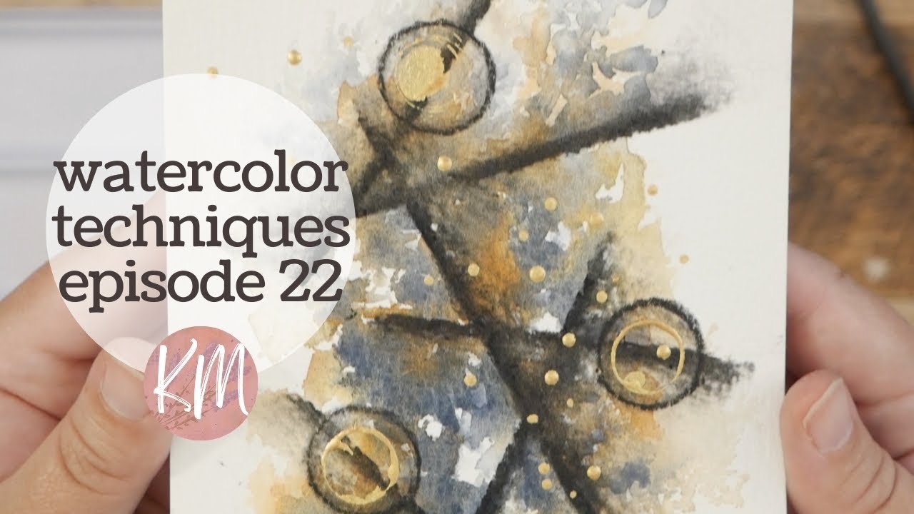 How to Use Charcoal with Watercolor Technique - Watercolor Painting Tutorial #22