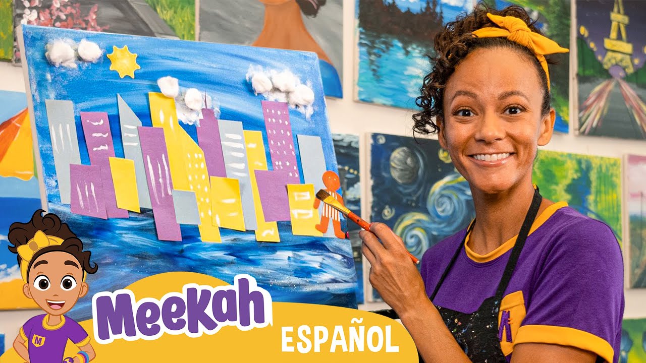 🖌️🎨Meekah hace una obra maestra 💜 ¡Hola Meekah! 💜 Amigos de Blippi | Videos educativos