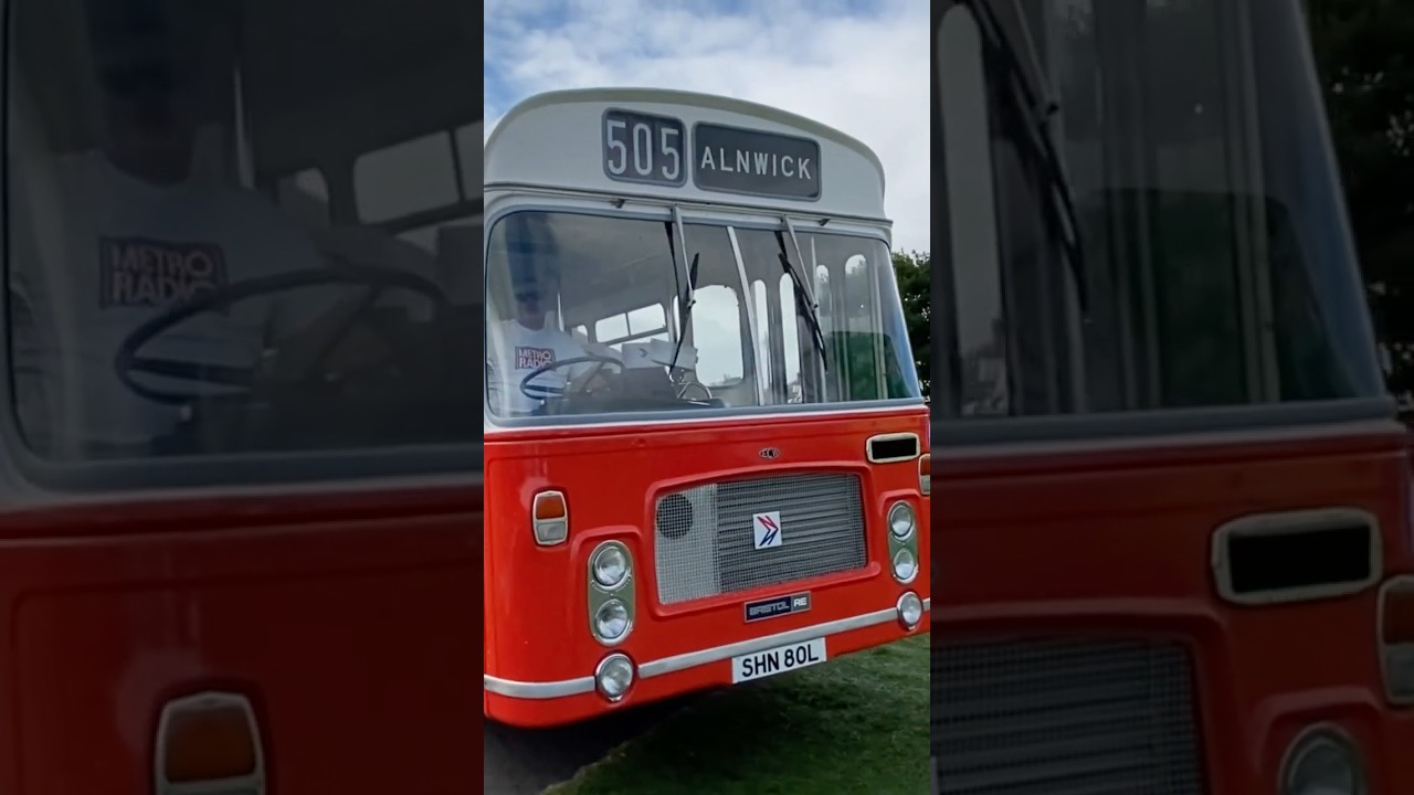 Bristol RE  arrival at the historic vehicle rally organised by The North East Bus Preservation Trust