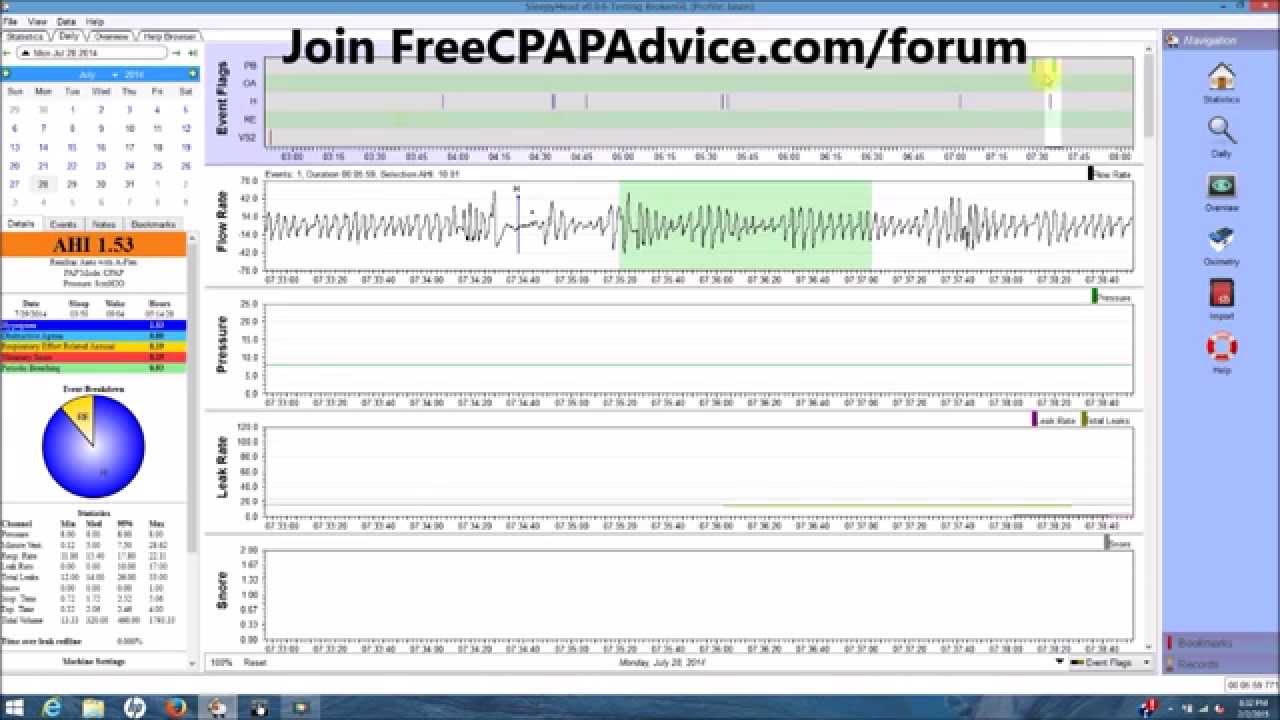 How to Review and Evaluate your own Home CPAP BiPAP Bilevel Therapy Data with SleepyHead/OSCAR