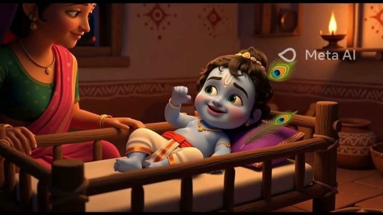 Aarti Kunj Bihari ki #nurseryrhymes #shorts#ai#kids#bhakti#krishna#radhakrishna#bhajan#baby#music 