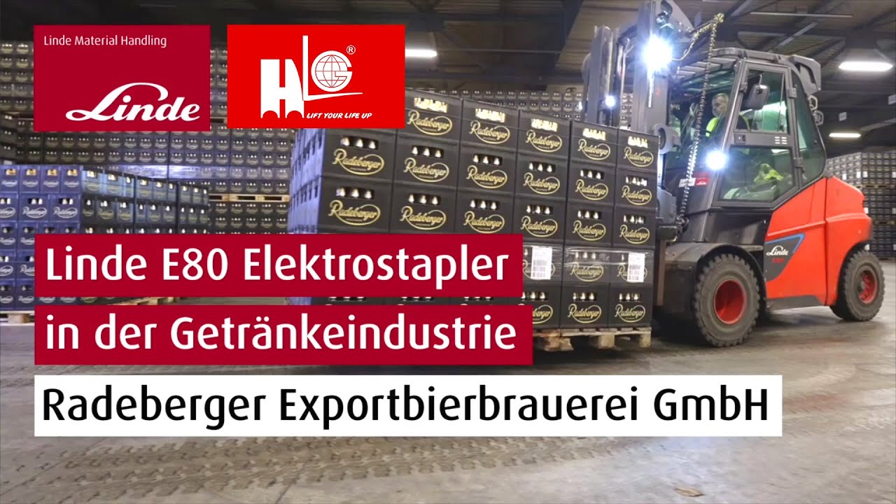 Xe nâng điện Linde E80 tại nhà máy bia Radeberger