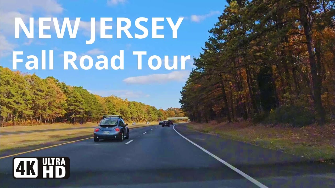 NEW JERSEY Road Tour Fall time, 4K UHD Fall Foliage