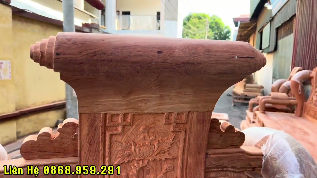 Chia Sẻ Mẫu Bàn Ghế Tần Thuỷ Hoàng Cột 14 Vách Nguyên Tấm Đục Tay Sửa Tay 
