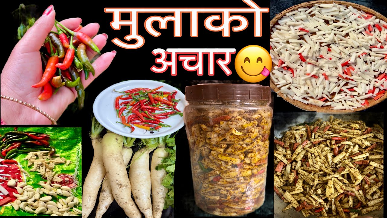 Aafnai Bari Ko Organic Mula Ko Achar…😋😋 #viral #youtube #achar #trending 