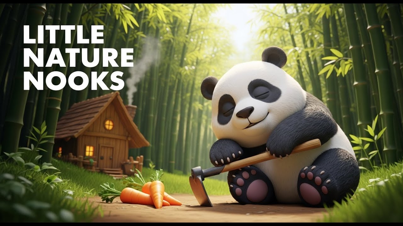 Meet Panpu, the mischievous panda who loves to sleep but enjoys farming: Cute Panda Moments! #panda