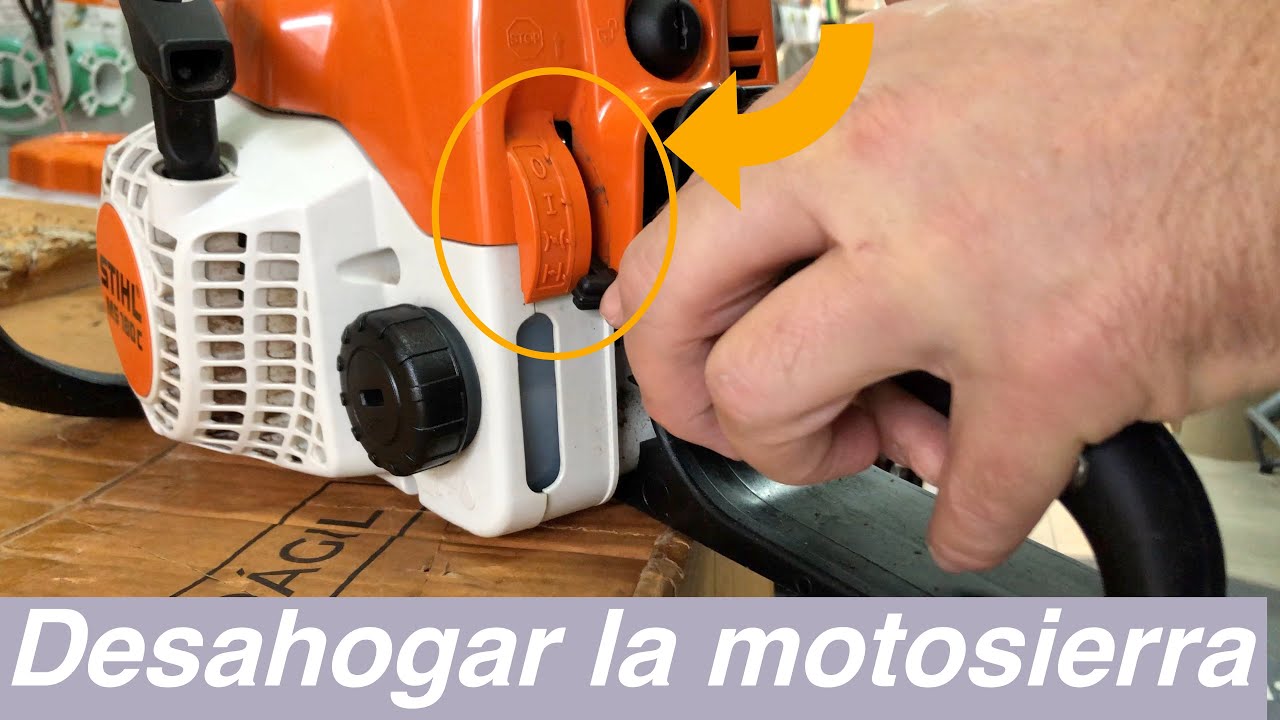 Como desahogar una motosierra sin sacar la bujía , y sin herramientas . Tutorial