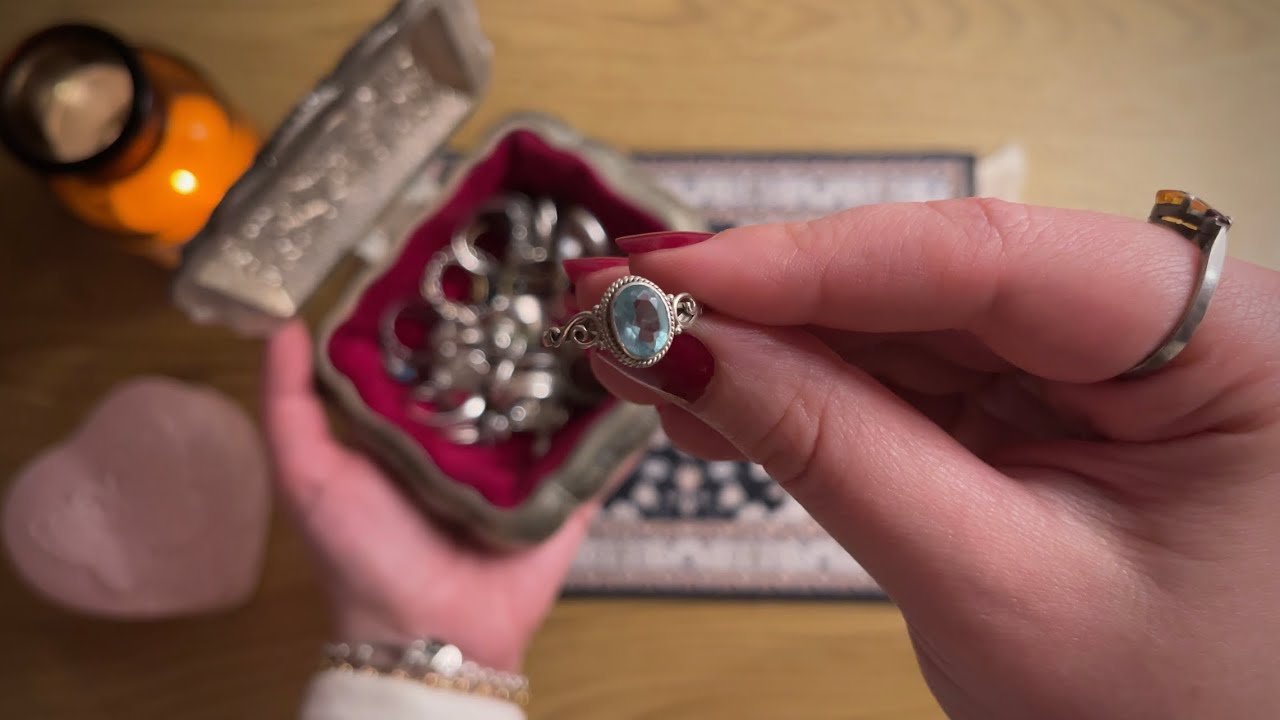 ASMR my ring collection✨ admire 35+ magical rings with me | vintage, show and tell, whispered