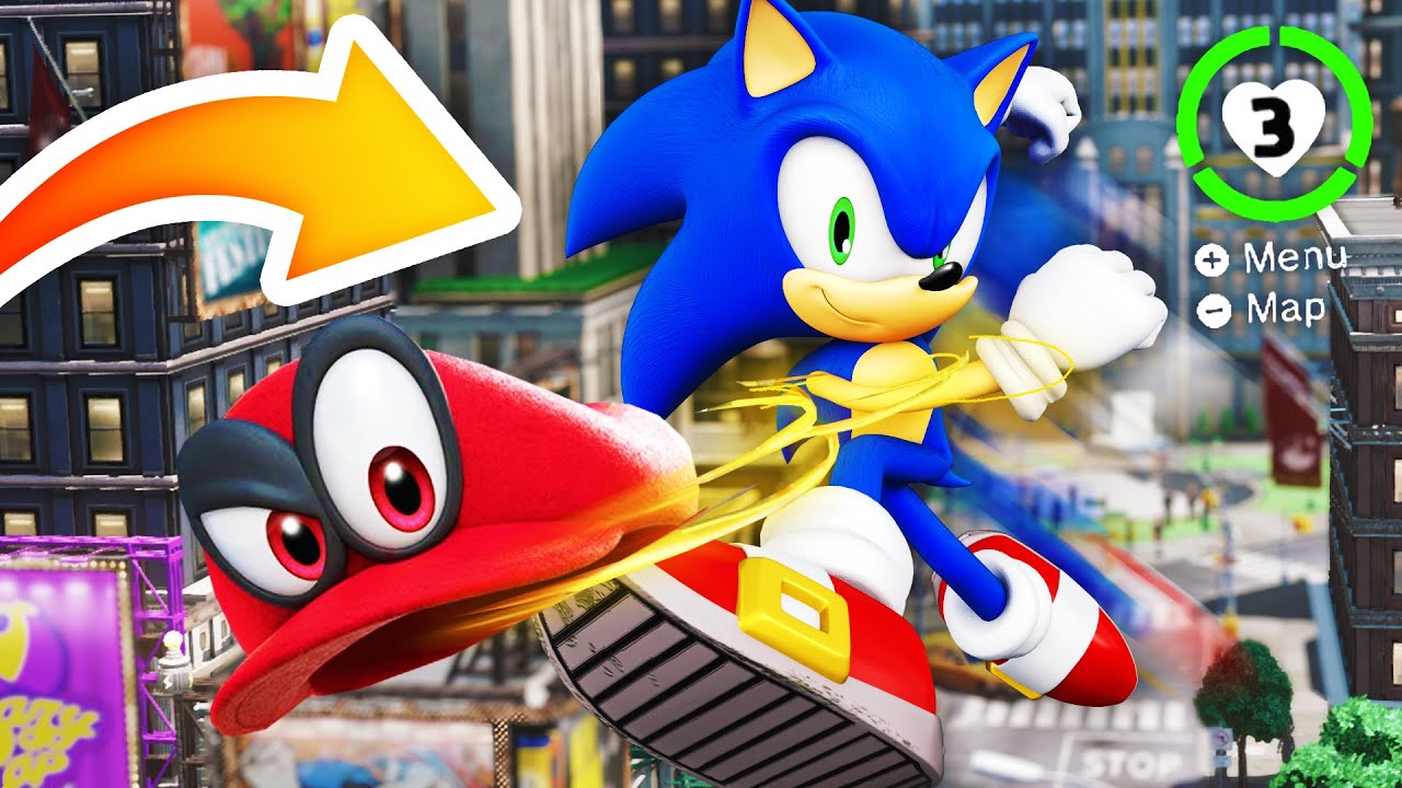Mario Odyssey, aber ich spiele es als SONIC durch!