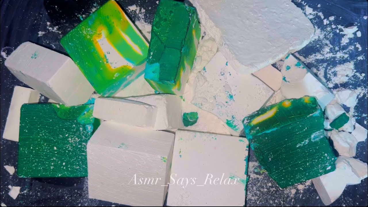 ASMR | Green Dyed And Plain Jane Gym Chalk Collab with @multicrusheswithmimi 💚