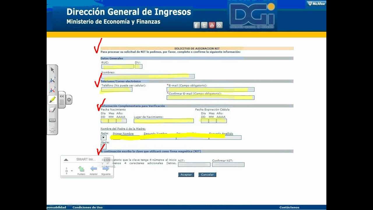 Instruções em PORTUGUES para obter o NIT - Pessoal Física (Natural)
