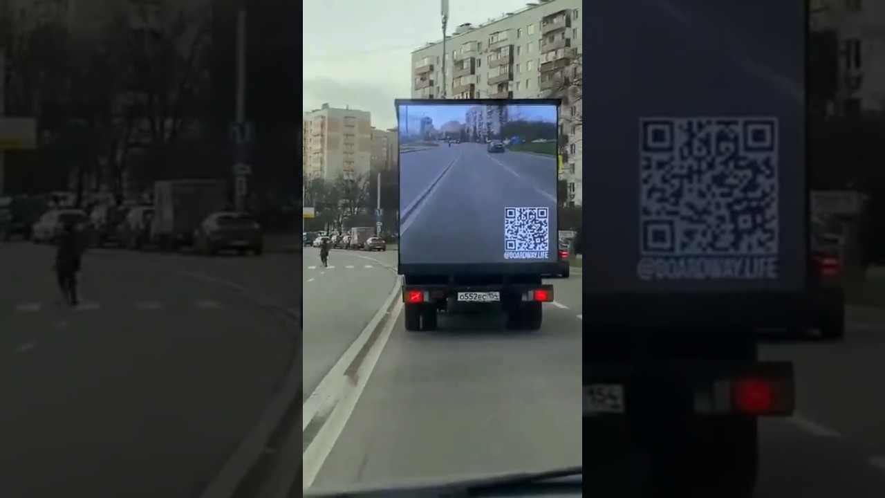 Truck Using LED screen To Avoid accidents 🥹