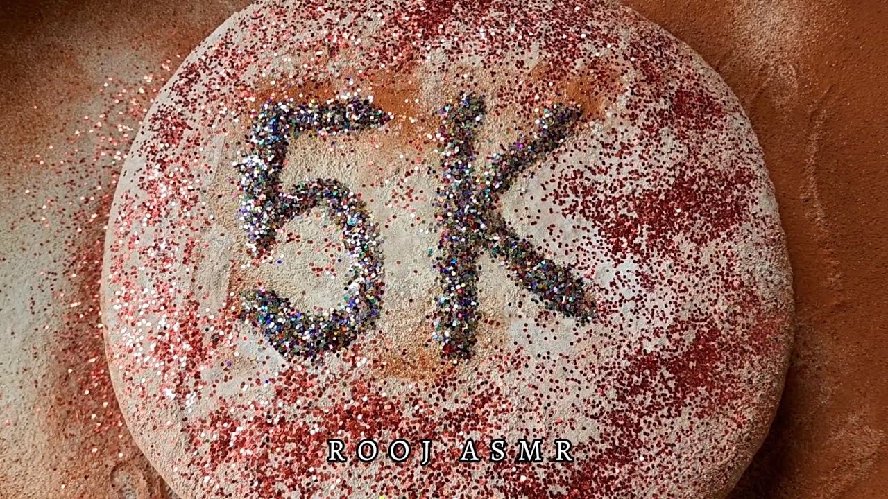 5K Subs Celebration Video🥳💕(Part-1) Soft Pure Red Dirt Cake Topped with Glitter✨️Dry/Water Crumbles🤤